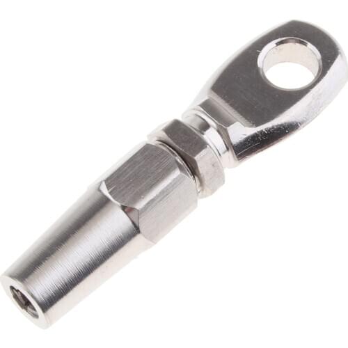 1 Pcs Marine 316 Stainless Steel Swageless Eye Terminal For 6mm Wire Rope For Boat Yacht Wire Cable Etc Boat Hardware