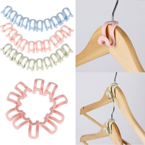 5/10PCS Creative Mini Clothes Hanger Home Easy Hook Antislip Closet Organizer Storage Rack Holder Hook Home Living Accessories