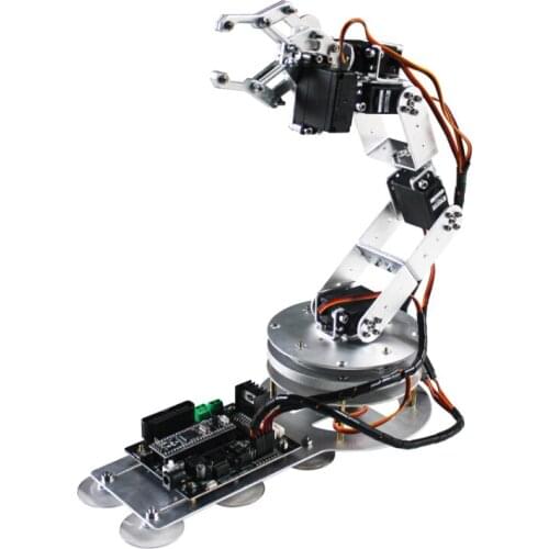 6 Dof Mechanical arm,Aluminum alloy claw/gripper CL-1,STM32 51 arduio PC/APP Controller ,Digital Servo,rotation base