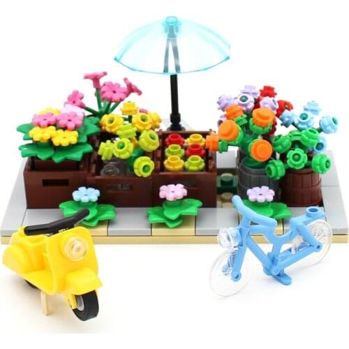 Locking MOC City Building Blocks Motorcycles Bicycles Figures Friends Accessories DIY City Scenes Bricks Parts Toys for Kids