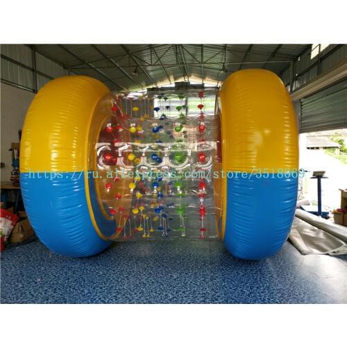 Cheap PVC inflatable water roller, water walking ball with free air pump