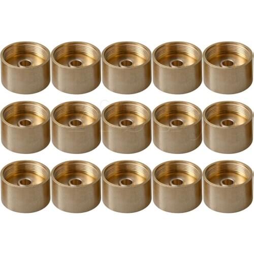 Yibuy 15xCopper 2.2cm Trumpet Repair Part Trumpet Heavy Bottom Valve Caps
