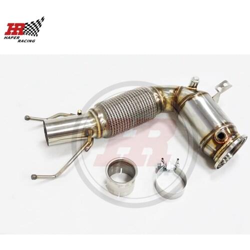HP RACING 2.75'' Mini Co oper S 2.0T JCW F55 F56 F57 F60 Downpipe With 200cell Sport Cat For B48 Engine 2014-2020
