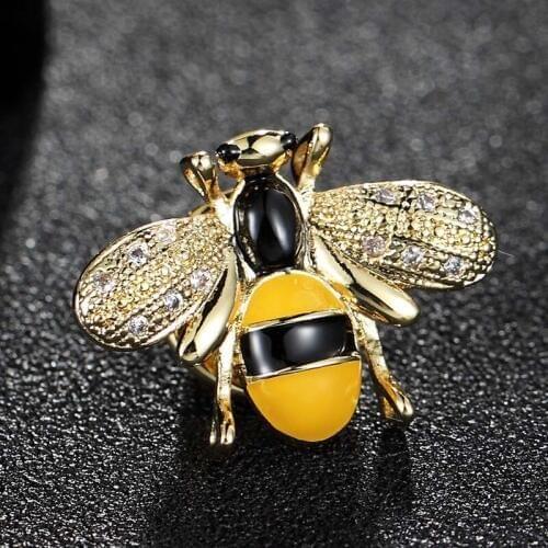 Classic Alloy Enamel Bee Brooch Pins For Mens Punk Jewelry Metal Scarf Pins Christmas Gift Banquet Weddings Accessories