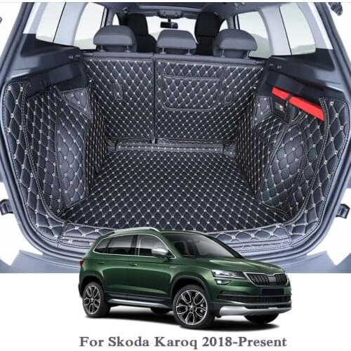 For Skoda Karoq 2018-Present Car Boot Mat Rear Trunk Liner Cargo Floor Carpet Tray Protector Accessories Mats