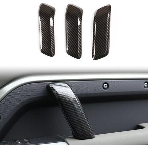 ABS Car Door Handle Cover 3 Pcs for Land Rover Defender 90 110 2020 2021 Modification Accessories (Low Version)