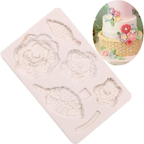 Mini Flower Mold Leaf Mold Fondant Molds Silicone Mold for Sugarcraft Cake Decoration, Cupcake Topper, Polymer Clay, Candy Mould