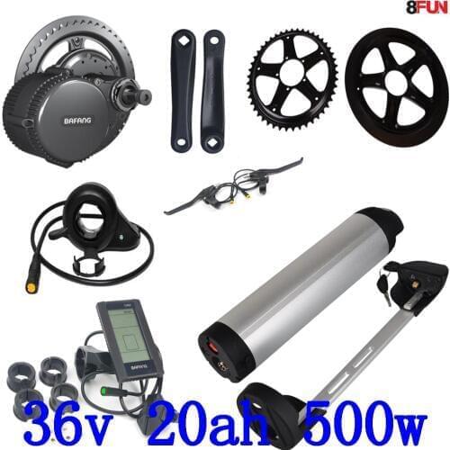 36V 500w Bafang BBS02 mid drive electric motor kit with 36V 20ah lithium -ion battery use LG cell and 42V 2A charger free duty