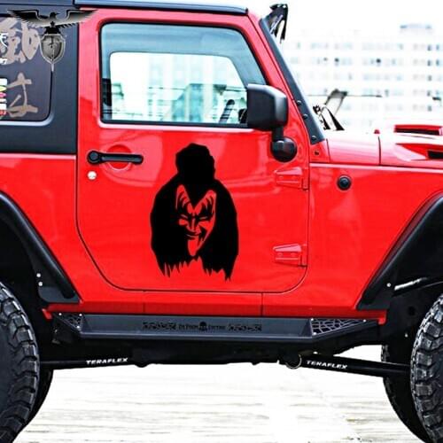 EmpireYing 3 Sizes 8 Colors Famous Rock Band Horror Terrible Devil Mask Gene Simmons Kiss Sticker Truck Window Cover Vinyl Decal