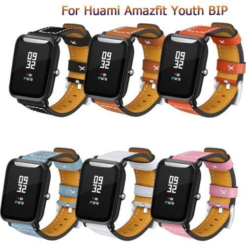 Genuine luxury Leather for Huami Amazfit Bip BIT Lite Youth / Amazfit GTS / Amazfit GTR 42mm Watch Bands straps fitness bracelet