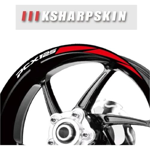 New tire modification motorcycle rim stickers wheel film border reflective decals for HONDA pcx 125 PCX125 2018 2019