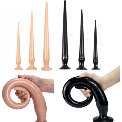 Super Long Suction Cup Anal Dildo Anal Whip Butt Plug Massager Anal Plug Soft Anal Masturbator Huge Long Dildo Dilator Sex Toys