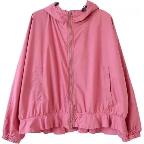 Sun Protection Clothing Womens Jacket 2021 Summer New Thin Hooded Coat Anti-Ultraviolet Outdoor Large Size Outerwear Female