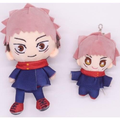 Anime Plush Toys Jujutsu Kaisen Uoozii Yuji Itadori Plushie Kawaii Doll Cute Stuffed Anime Figure Plushies Key Pendant Gifts