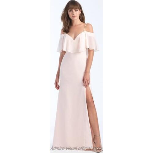 Bridesmaid-Dresses A-Line Ever Honor Wedding Sweetheart Neckline Split Floor-Length Sleevesless Plus Size Vestido-De-Fiesta