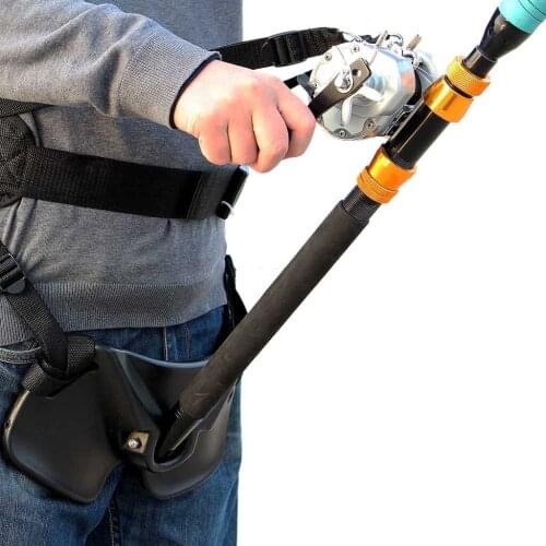 Boat Fishing Rod Holder Fighting Belt with Back Harness Complete Package