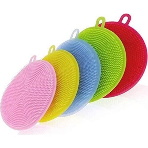 Silicone Cleaning Brushes Soft Silicone Scouring Pad Washing Sponge Dish Bowl Pot Cleaner Washing Tool Kitchen Accessories
