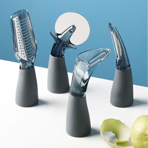 Nordic TPR Stainless steel Fruit Knife Potato Peeler Cheese Cutter Plane Grater Whisk Pizza Knife Kitchen Tool For Vegetable