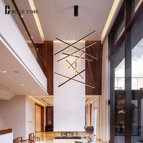 Modern Led Pendant Light 120cm Decoration Hanging Lmap For Living Room Bedroom Dining Room Kitchen Black Led Pendant Lamp Lustre