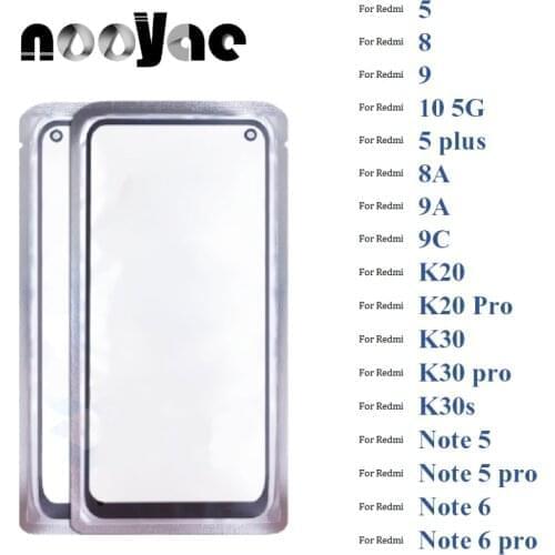 Black Digitizer LCD Sensor Glass For Xiaomi Redmi 10 5 8 8A 9 9A 9C K20 K30 K30s Touch Screen Glass lens Panel + With OCA Film