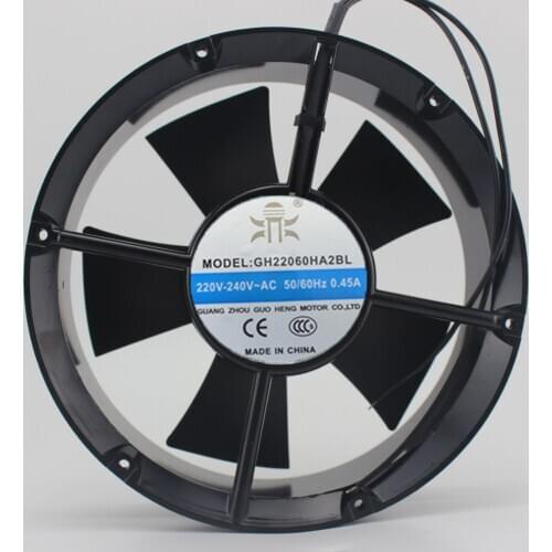 GH20060HA2BL AC 220/240V 0.45A 200x200x60mm Server Cooling Fan