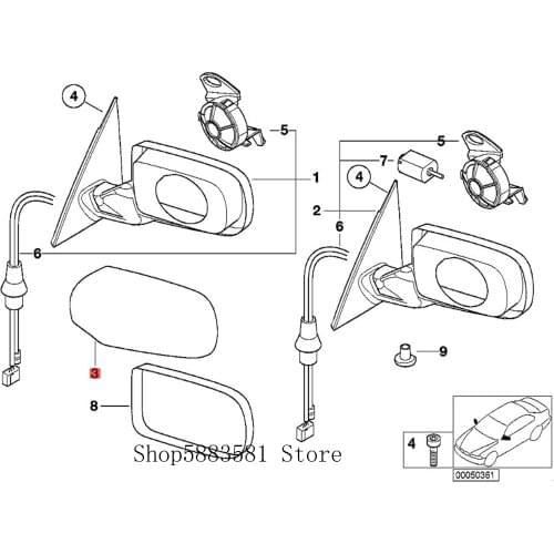 CAR exterior mirror bm wE39 520d 520i M52 520i M54 523i 525d 525i 525td Cover plate Primed Left right