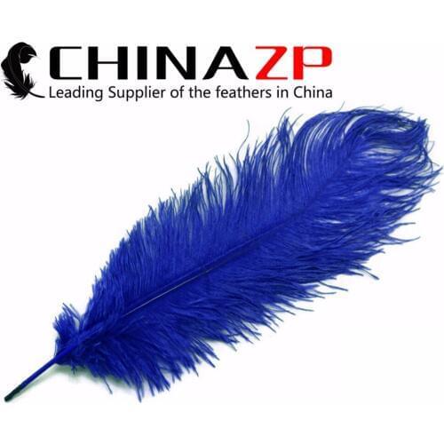 CHINAZP Factory Size 40~45cm(16~18inch) Wholesale 50pcs/lot Graceful Dyed Royal Blue Large Ostrich Feathers