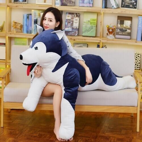 1pc 60/90cm Big Size Husky Plush Toys Stuffed Soft Animal Simulation Husky Dog Dolls Pillow for Baby Kids Birthday Xmas Gift