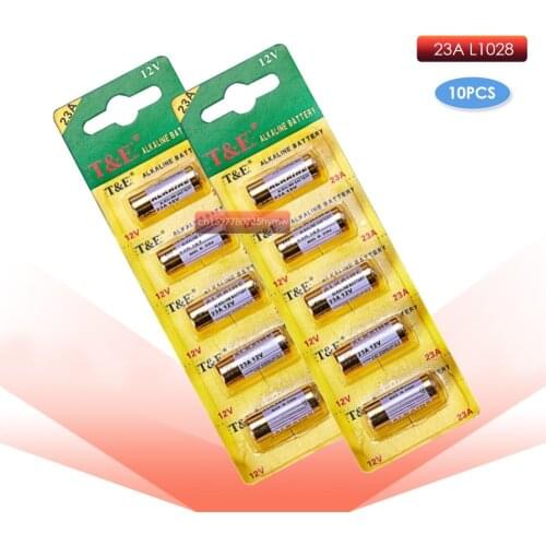 10pcs/2pack 23A Batteries 12V Alarm-Remote Primary Dry Alkaline Battery 21/23 23GA A23 A-23 GP23A RV08 LRV08 E23A V23GA