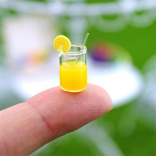 3 types 1:12 Resin Dollhouse Mini Lemon Water Cup Miniature Dollhouse Accessories Cups Toy Mini Decoration Gifts
