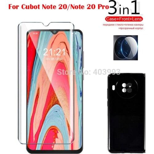 3-in-1 2.5D Glass + Case Cover For Cubot Note 20 Pro Screen Protector Tempered Glass For Cubot Note 20 Camera Glass
