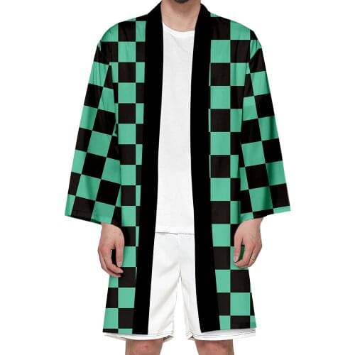 Women/Men Summer Casual Cool Streetwear Demon Slayer Kimetsu no Yaiba 3D Printing Japanese Anime Kimono Haori Yukata Cosplay