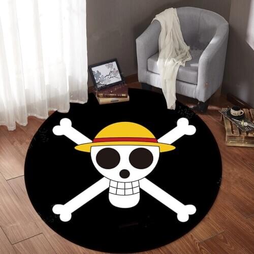Anime One Piece Luffy SAO Round Door mat Rug Carpet Floor Bedroom Doormat Non-slip Mat Cartoon Gifts