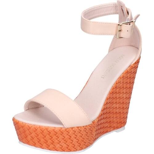 SOLO SOPRANI sandals women synthetic leather beige