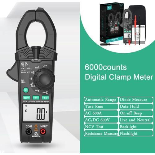 Smart Clamp Meter Digital Clamp Multimeter DC AC Current Voltage Ampere NCV Ohm Tester Current-measuring Pliers Electrician Tool