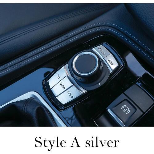 Aluminum alloy Car Multimedia Button Trim Decorative Cover Trim for BMW F10 F20 F30 x1 x3 x5 x6 1/2/3/4/5/6/7 Series Accessories