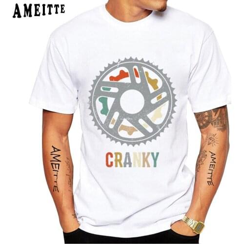 Funny Bicycle Cranky Retro Cycling Love T-Shirt Summer Men Short Sleeve Bike Sports White Casual Hip Hop Boy Tees Man Cool Tops