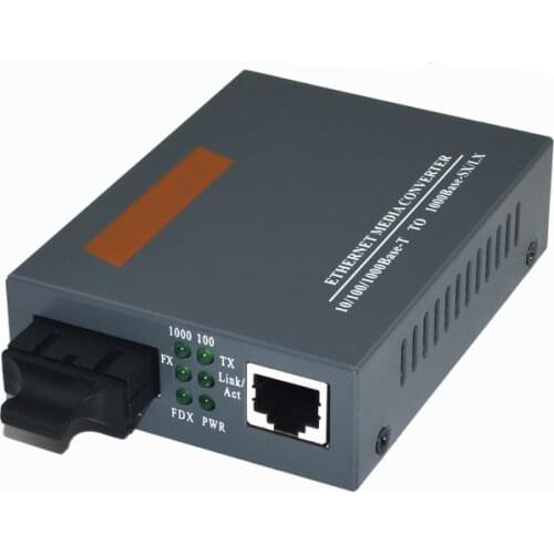 HTB-GM-03 RJ45 Fiber Optic Media Converter Gigabit Multimodo Duplex SC Port 2KM External Power Supply