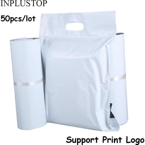 INPLUSTOP 50pcs/pack Plastic Tote Express Bag Thicken Waterproof Self Adhesive Seal Pouch Mailing Bags Purple Poly Mailer Bags