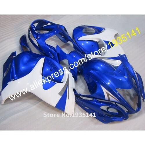 Motorcycle Hull For Suzuki Hayabusa GSXR1300 08 - 16 GSXR 1300 2008 - 2016 GSX-R1300 Blue White Fairing Kit (Injection molding)