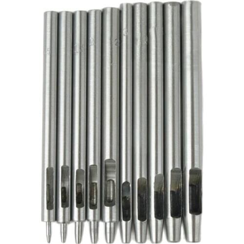 Round punch 10 sizes a set Leather hole puncher for Belt Install profession DIY Leather Craft Handmade Tools