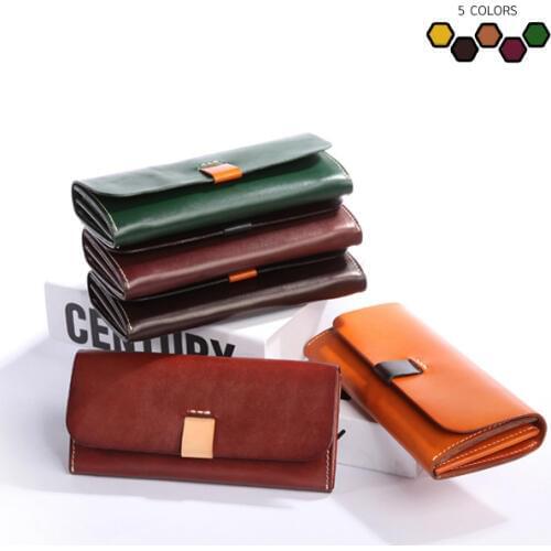 2018 Hot Sale New Wallet Genuine Leather Wallet Female Long Wallet Women Zipper Purse Strap Coin Purse