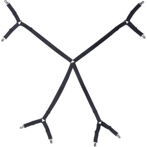 One set Crisscross Adjustable Bed/Fitted Sheet Straps Suspenders Gripper/Holder/Fastener -Keep your bed sheet in place