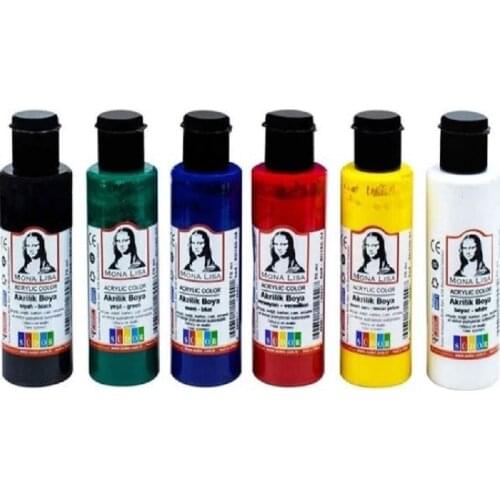 6 Pc 70ml Colors Acrylic Paint Set Art Supplies Airbrush Paint Professional Hand product Water Resistant DIY Wooden