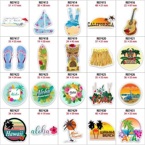 New sales 30 Pcs planar resins summer hawaii pattern planar resin cabochon DIY materials