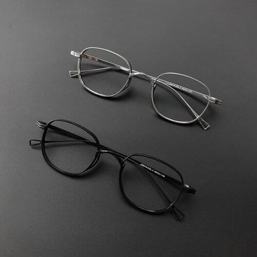 2020 New Pure Titanium Glasses Frame Men Square Vintage Luxury Brand Prescription Myopia Optical Eyeglasses Frame Male Eyewear