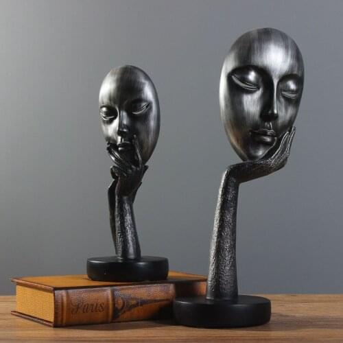 New Thinker Sculpture Home Decor Accessories Abstract Figures Living Room TV Cabinet Decoration Furnishing Statue gift