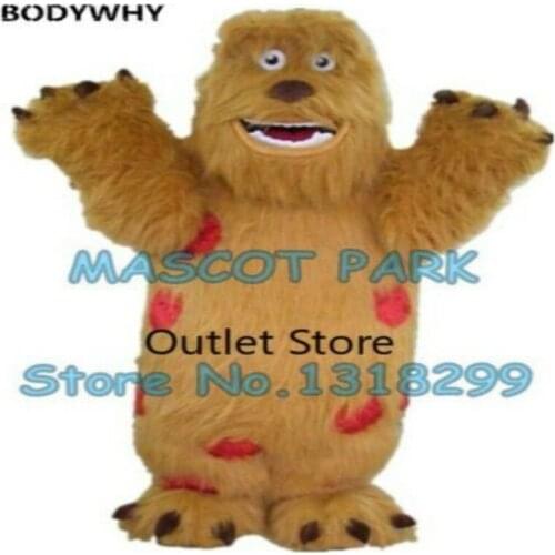 Easter Long Fur Brown Bear Mascot Costume Cartoon Cosply Carnival Party Fursuit Cartoon Dress Outfits Halloween Xmas Ad Clothes