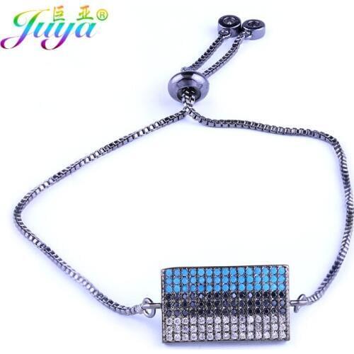 New Arrival 2018 Estonia Flag Charm Connectors With Gold Chains Women Men Fashion Bracelets For Travel Gift Jewelry