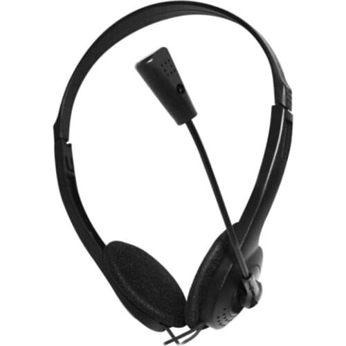 Wired Headphone Headset HD Lossless Sound Earphone Adjustable with Microphone for Computer Laptop PC Noise Cancelling ABS Hot